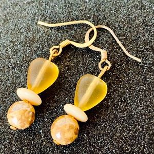 Gold tone Bead Earrings